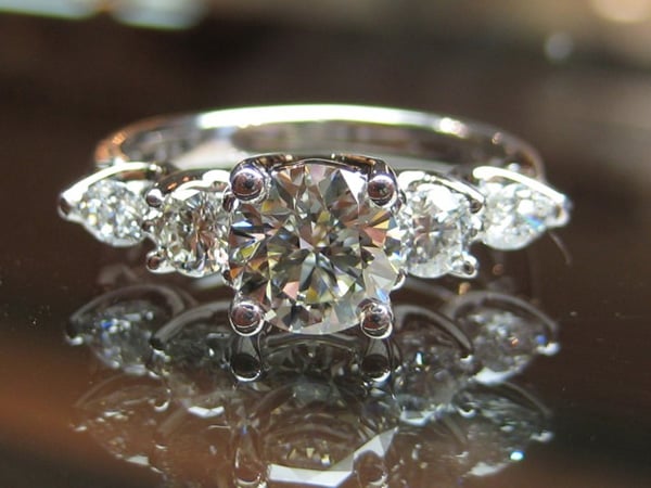 Diamond Five Stone Anniversary Ring